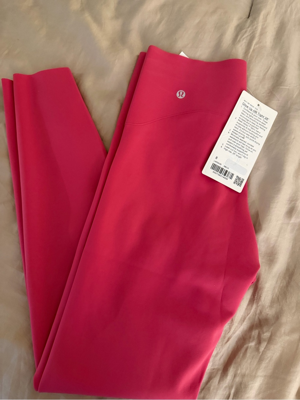 Lululemon Glow Up High-Rise Tight 28” in Bright Pink